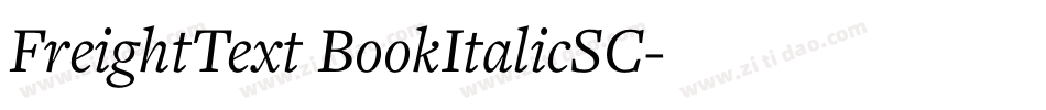 FreightText BookItalicSC字体转换